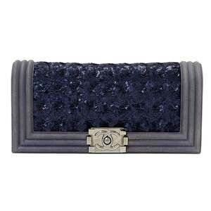 CHANEL Blue Clutch Bag